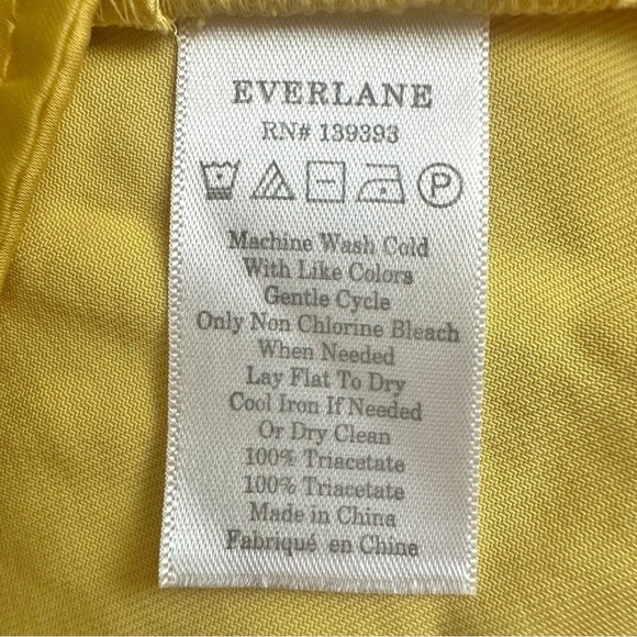 Everlane Japanese GoWeave Wrap Dress Short Sleeve Mini Yellow Size 6 Summer - Picture 7 of 8